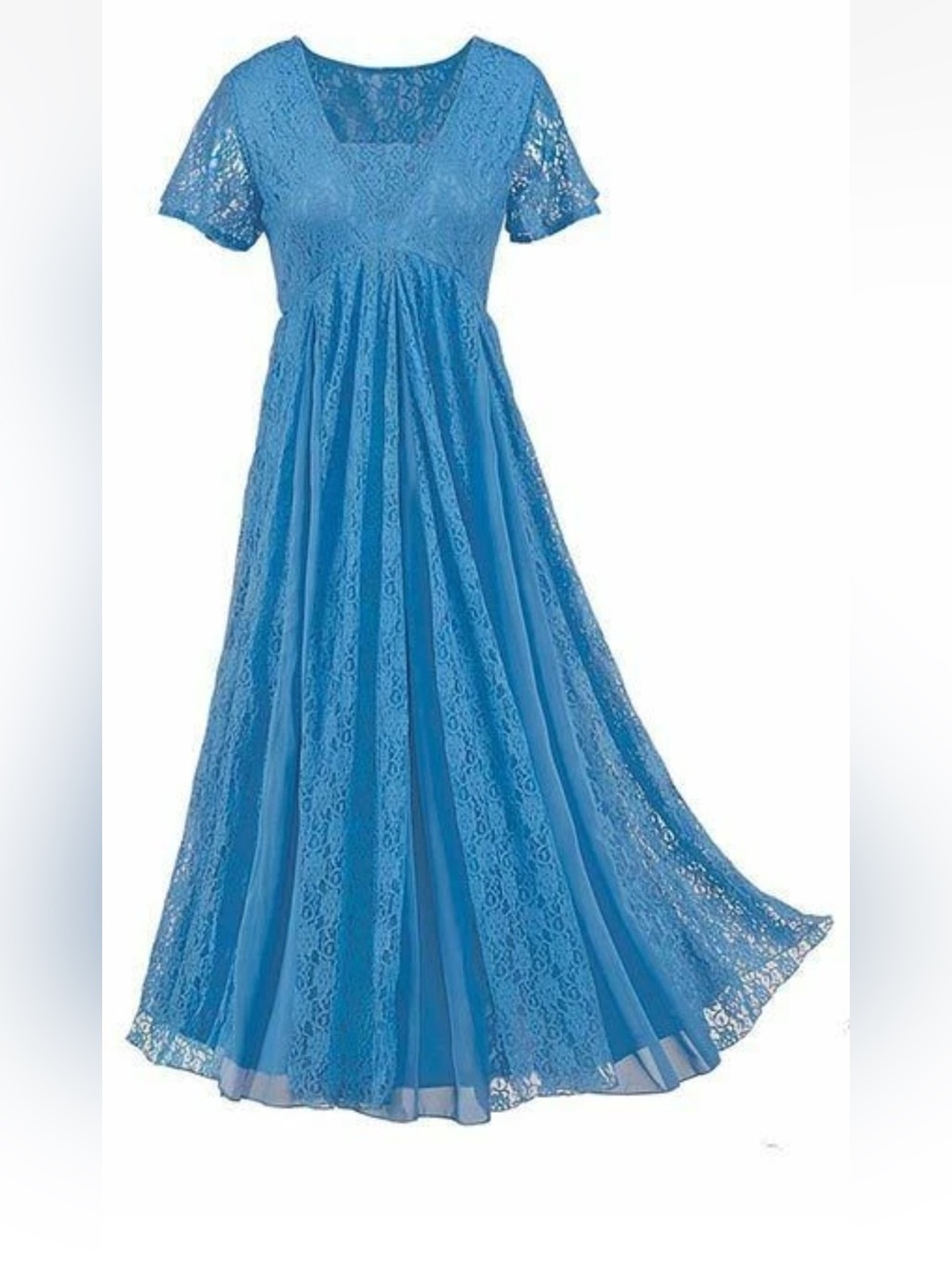 The Paragon Blue Lace Maxi Dress